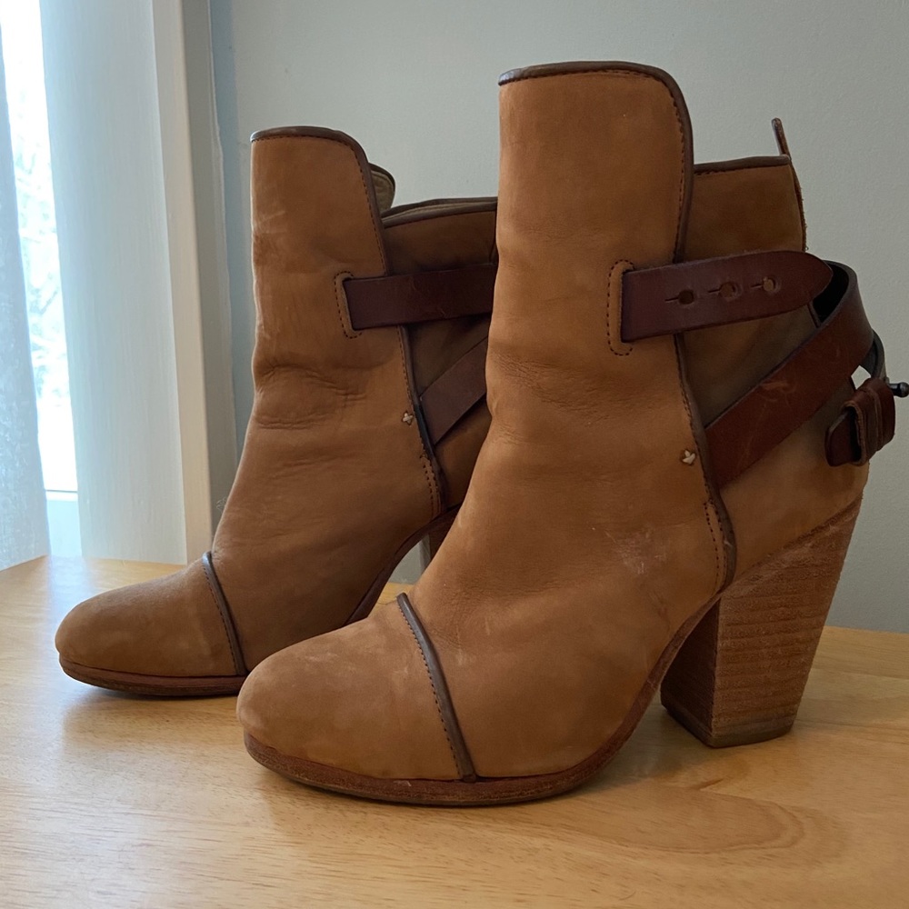 Rag & Bone Chestnut Harrow Boots (Suede Leather)